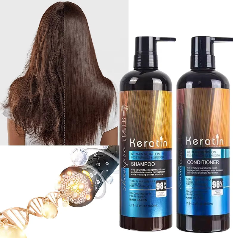 Keratin Hair Care After Protein Sulfate Free Shampoo and Conditioner Set