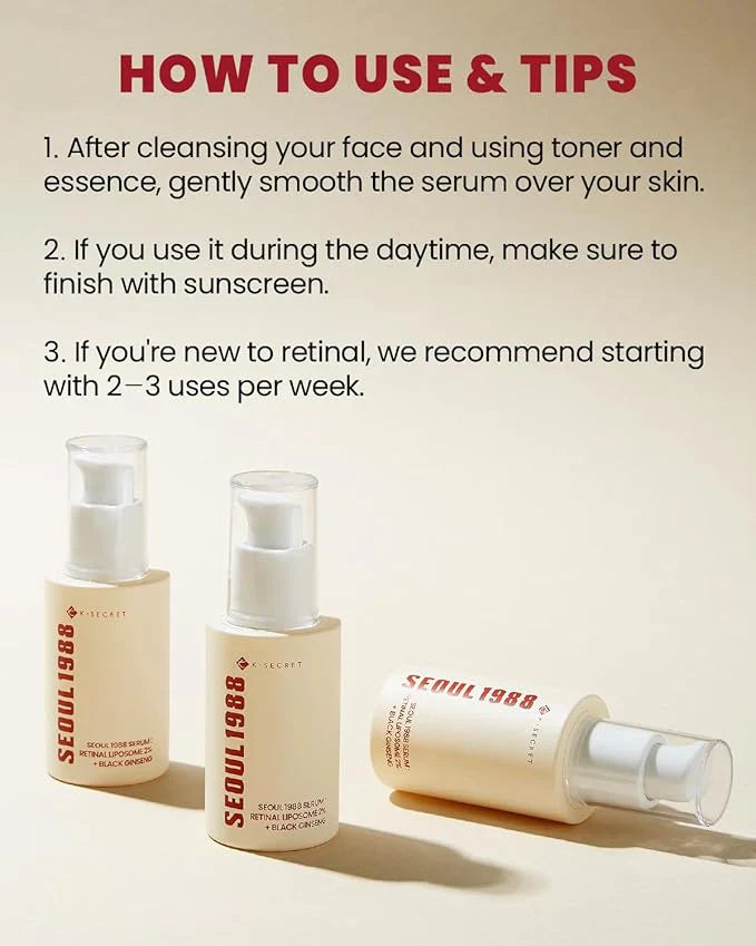 SEOUL 1988 Serum : Retinal Liposome 2% + Black Ginseng 30ml